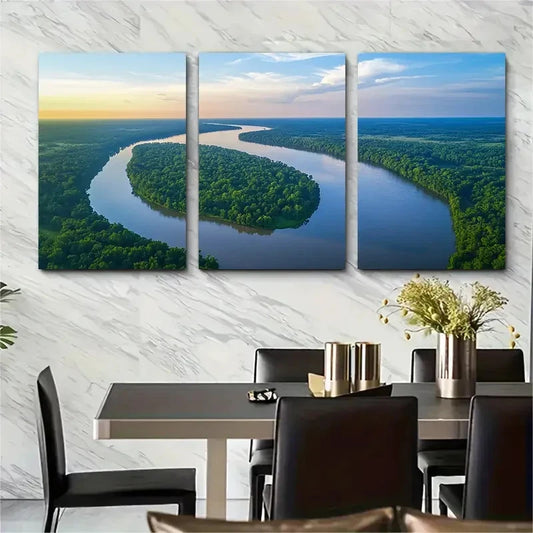 3pcs Magnolia State Mississippi Décor Perfect Wall Art Set Canvas Framed 40x60cm - High Quality Print 100% Australian Made Wall Canvas Ready to Hang