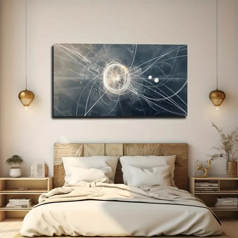 Full Of Futuristic Energy Ball Wall Art Canvas Office Home Room Framed 120x60cm