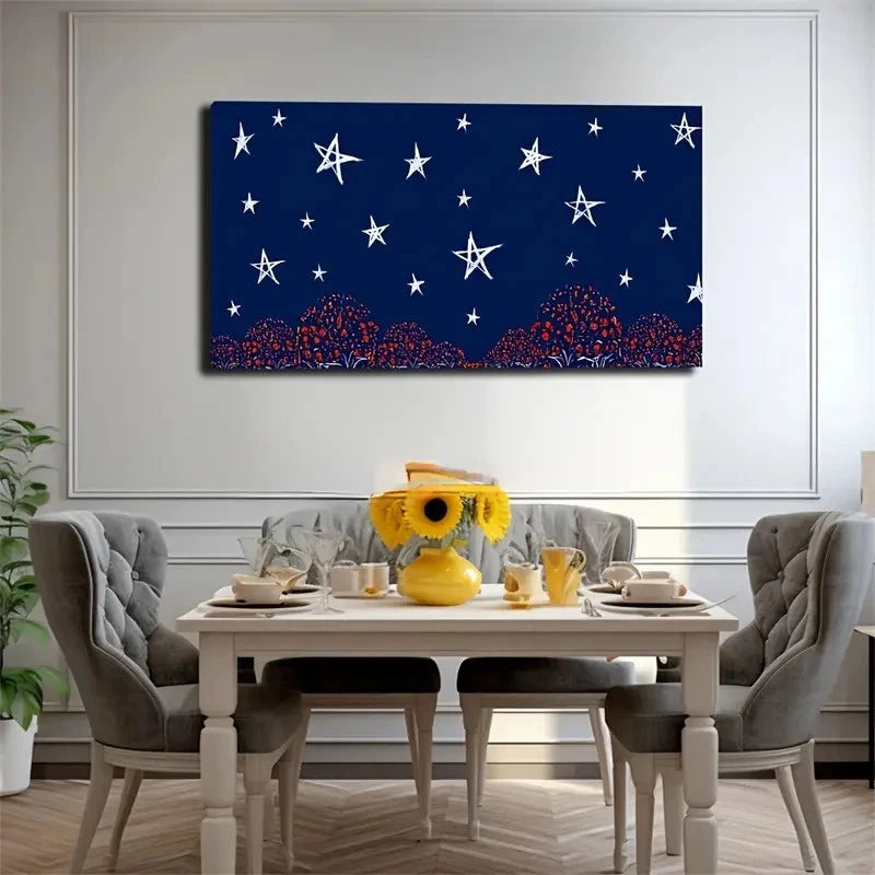 Attractive Night Sky Wall Art Canvas Office Home Room Framed 120x60cm