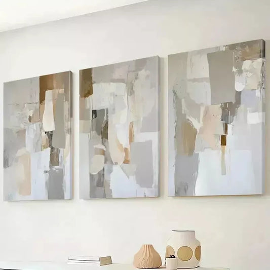 3pcs Color Abstract Landscape Wall Art Set Canvas Framed 50x70cm - High Quality Print 100% Australian Made Wall Canvas Ready to Hang