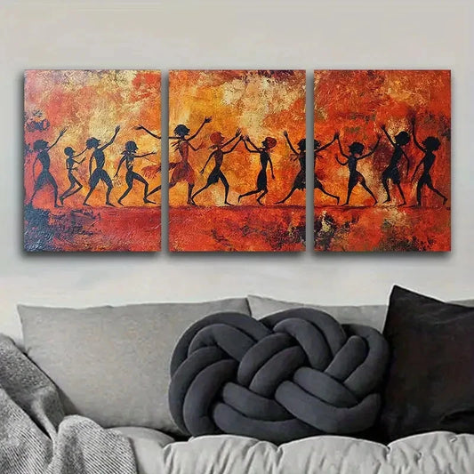 3pcs Celebratory scene people CAS Wall Art Canvas Framed 40x60cm - High Quality Print 100% Australian Made Wall Canvas Ready to Hang