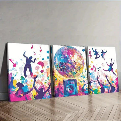 3pcs A Big Party Wall Art Set Canvas Unframed - High Quality Print 100% Australian Made Wall Canvas - Bella Home Decor