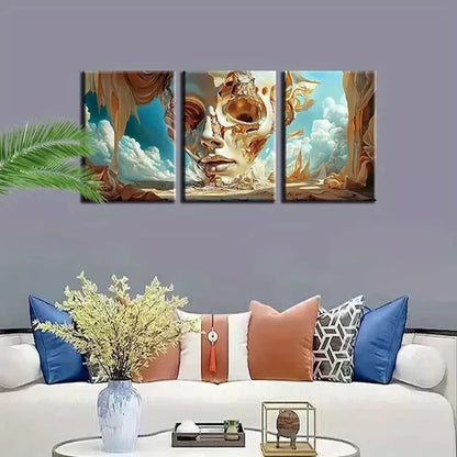 3pcs surreal Triptych Canvas Framed  Art Set Canvas Unframed - High Quality Print 100% Australian Made Wall Canvas