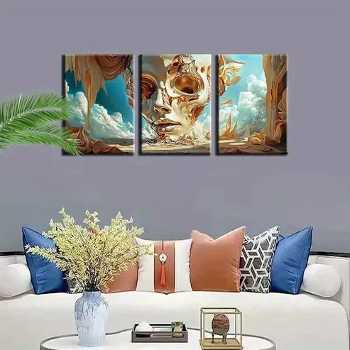 3pcs surreal Triptych Canvas Framed Art Set Canvas Unframed - High Quality Print 100% Australian Made Wall Canvas