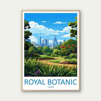 Sydney's Royal Botanic Garden View Travel Poster Print Wall Art