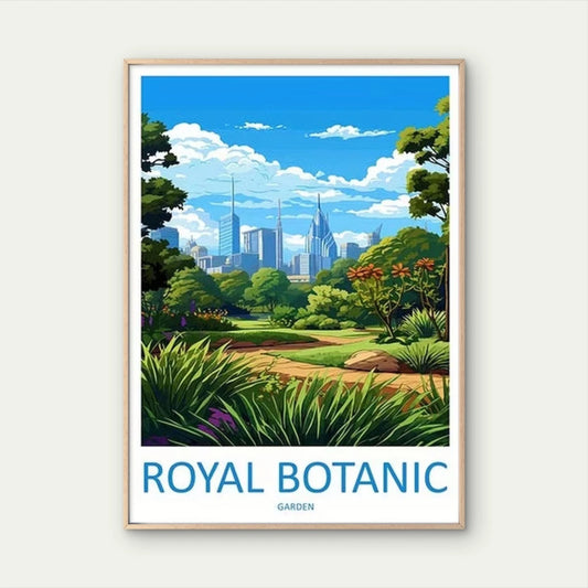 Sydney's Royal Botanic Garden View Travel Poster Print Wall Art