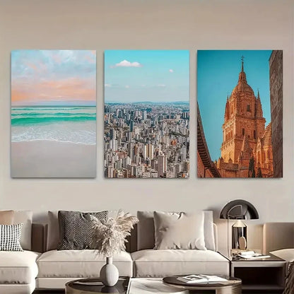 3pcs Destin Travel, Destin Street. Metal Print Ready to Hang Art - Bella Home Decor