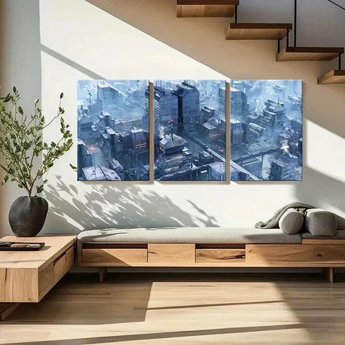 3pcs Future City Japanese Classic Anime Wall Art Canvas Unframed - High Quality Print 100% Australian Made Wall Canvas - Bella Home Decor