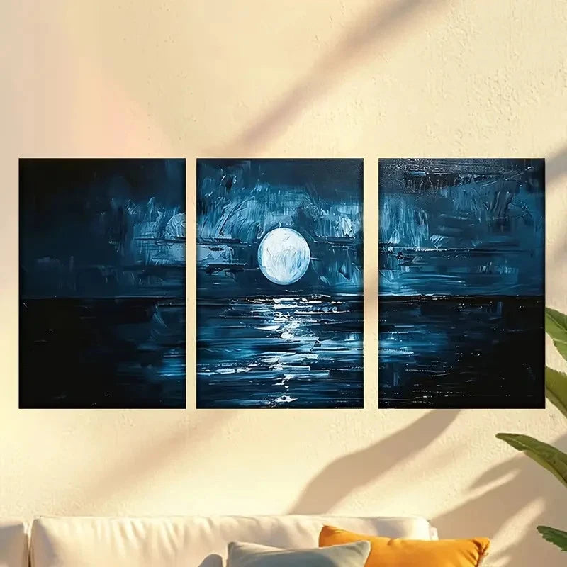 3pcs Fascinating Space Planet Wall Art Set Canvas Framed 40x60cm - High Quality Print 100% Australian Made Wall Canvas Ready to Hang