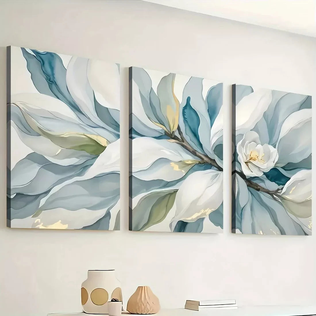 3pcs Modern Artistic Abstract Floral Landscape Wall Art Set Canvas Unframed - High Quality Print 100% Australian Made Wall Canvas