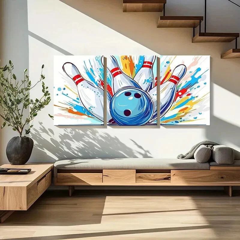 3pcs Abstract Art Vintage Wall Art Painting Metal Print Ready to Hang Art - Bella Home Decor