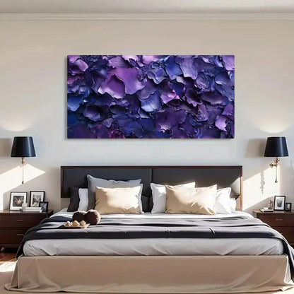 Purple Abstract Swirl Unlively Wall Art Canvas Office Home Room Framed 120x60cm - Bella Home Decor