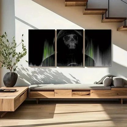 3pcs Video Games Hacking Code Modern Wall Art Set Canvas Unframed - High Quality Print 100% Australian Made Wall Canvas