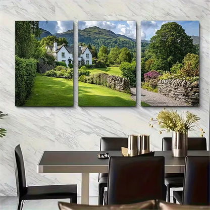 3pcs Grasmere Travel Prints Lake District Metal Print Ready to Hang Art