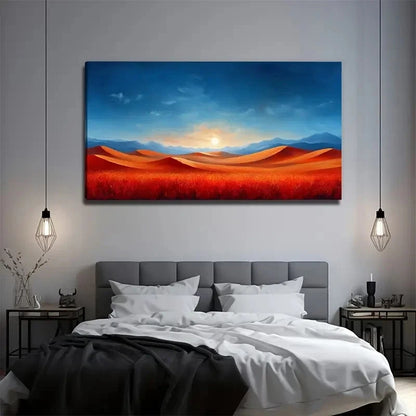 Desert Sunrise Suitable Wall Art Canvas Office Home Room Framed 120x60cm