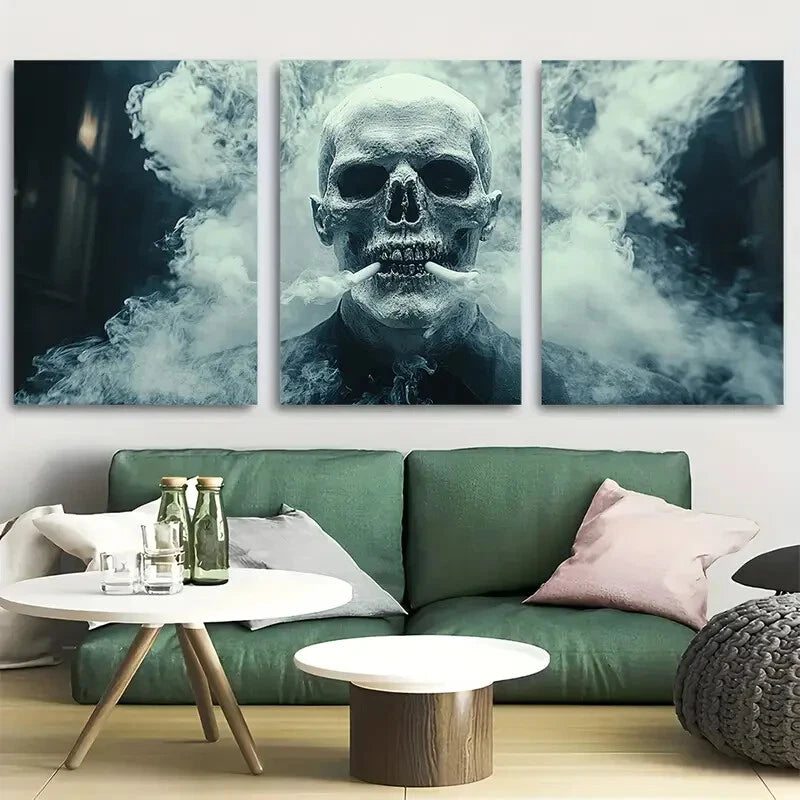 3pcs The Original Victorian Smoking Coffee Design Metal Print Ready to Hang Art