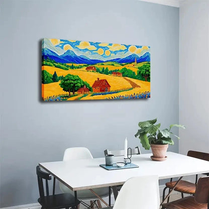 Autumn Strong Rural Wall Art Canvas Office Home Room Framed 120x60cm