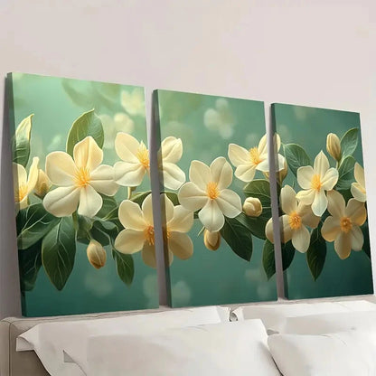 3pcs Arabian Jasmine AJ  Framed Wall Art Set Canvas Framed 50x70cm - High Quality Print 100% Australian Made Wall Canvas Ready to Hang - Bella Home Decor