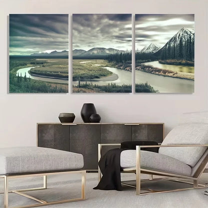 3pcs Natural Landscape Decor Paintings       Wall Art Set Canvas Framed 50x70cm - High Quality Print 100% Australian Made Wall Canvas Ready to Hang