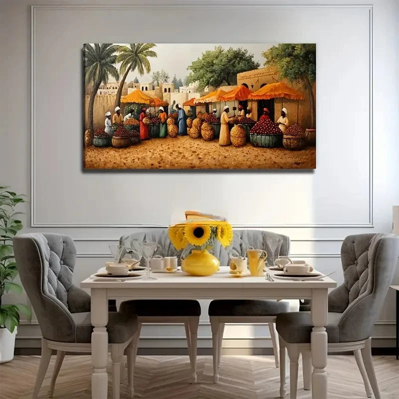 Vibrant African Perfect Wall Art Canvas Office Home Room Framed 120x60cm