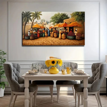 Vibrant African Perfect Wall Art Canvas Office Home Room Framed 120x60cm