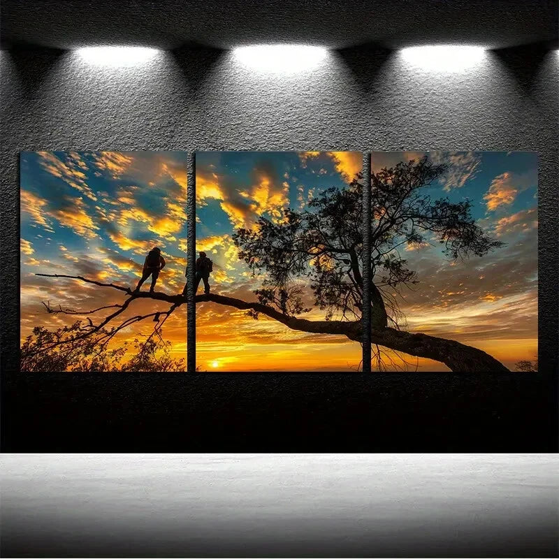 3pcs Obstacle Can Be Overcome with Sky View Metal Print Ready to Hang Art - Bella Home Decor