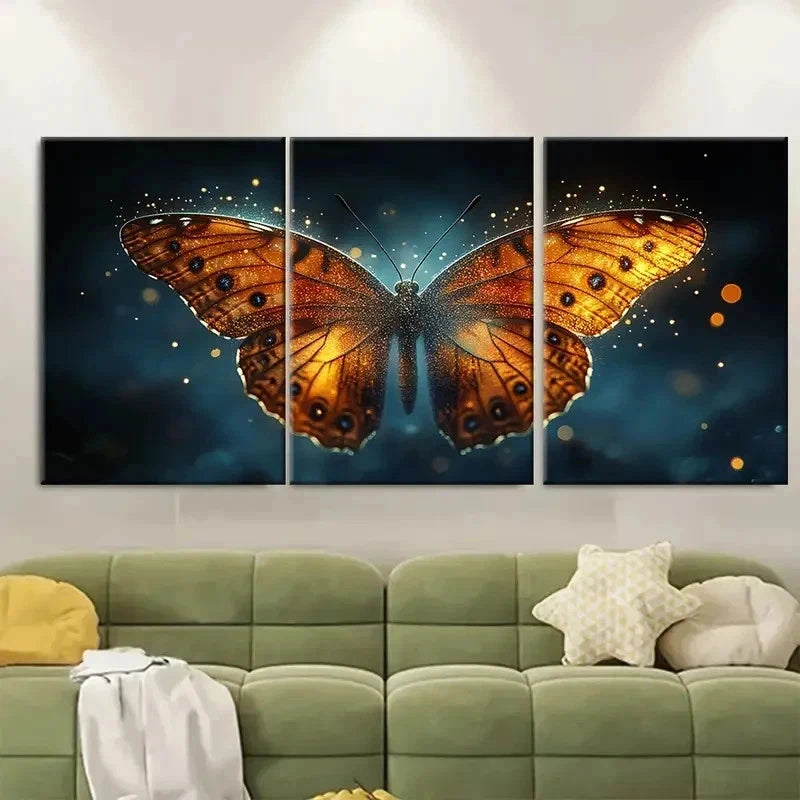 3pcs Enchanting Butterfly Fantasy KO   Wall Art Set Canvas Framed 40x60cm - High Quality Print 100% Australian Made Wall Canvas Ready to Hang - Bella Home Decor