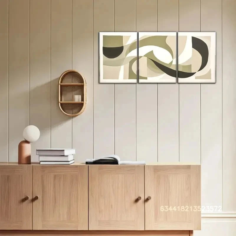3pcs Abstract style Art Wall Painting Decor Metal Print Ready to Hang Art - Bella Home Decor