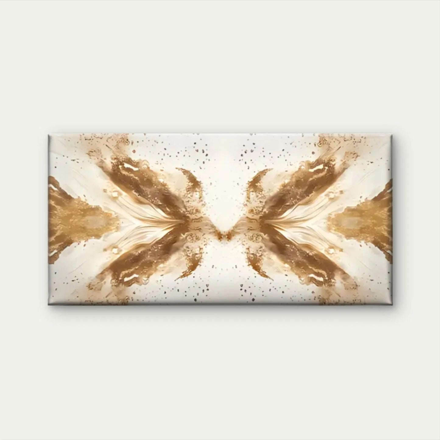 Golden White Abstract Wall Art Canvas Office Home Room Framed 120x60cm
