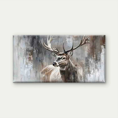 Realistic Deer Vintage Wall Art Canvas Office Home Room Framed 120x60cm