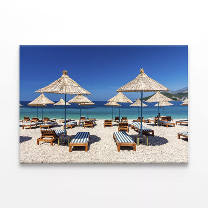 Paradise Beach In Himare Wall Art Decor 100% Australian Made - Bella Home Decor