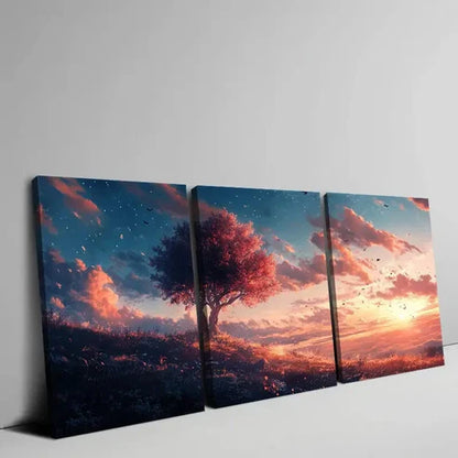 3pcs Abstract Vibrant Natural Scenery Wall Art Set Canvas Unframed - High Quality Print 100% Australian Made Wall Canvas - Bella Home Decor