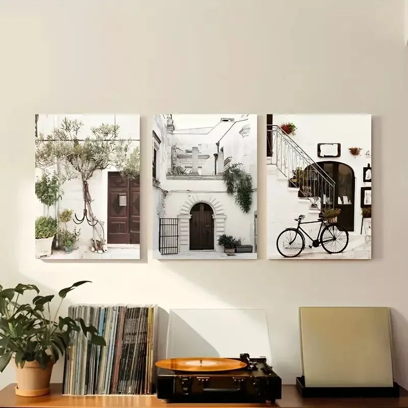 3pcs Italy Cityscape Oil Painting Canvas Framed 40x60cm - High Quality Print 100% Australian Made Wall Canvas Ready to Hang - Bella Home Decor