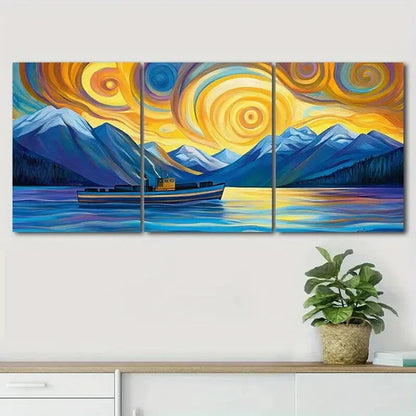 3pcs Serene and Tranquil Ambiance Perfect Wall Art Canvas Unframed - High Quality Print 100% Australian Made Wall Canvas