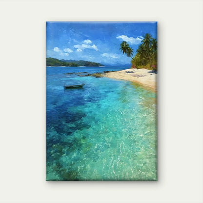 Fiji Island Beach Scene 60x90cm Metal Print Ready to Hang