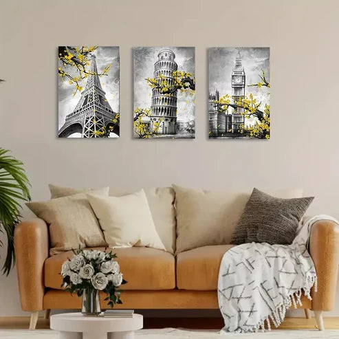 3pcs Cityscape Canvas Unframed - High Quality Print 100% Australian Made Wall Canvas