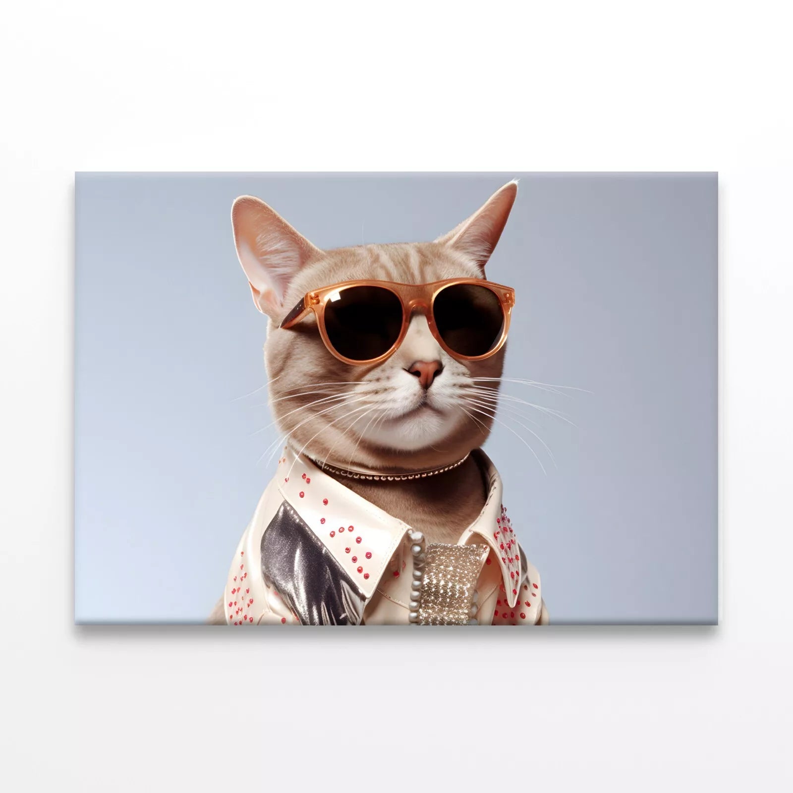 Aesthetic Cat Wearing Sunglasses Wall Art Decor 100% Australian Made - Bella Home Decor