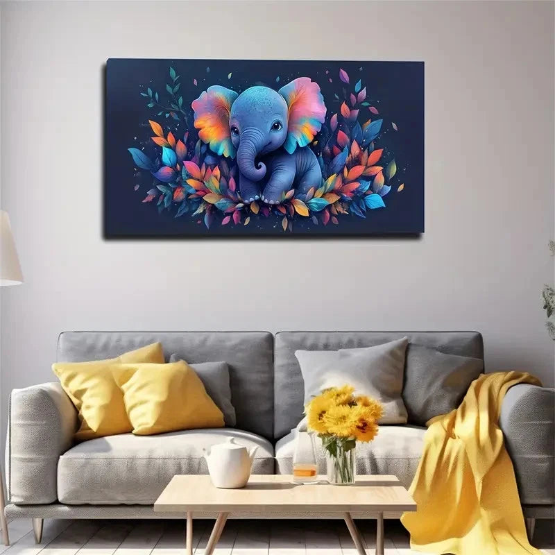 Vibrant Rainbow Colors Baby Wall Art Canvas Office Home Room Framed 120x60cm