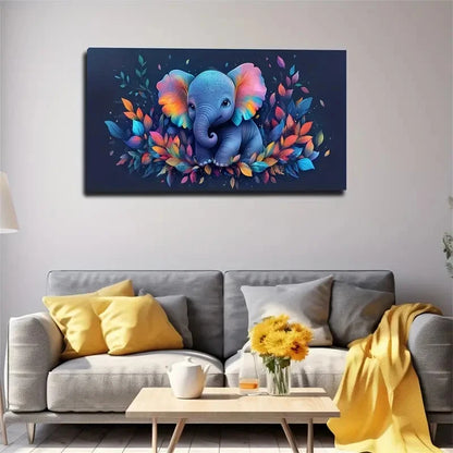 Vibrant Rainbow Colors Baby Wall Art Canvas Office Home Room Framed 120x60cm