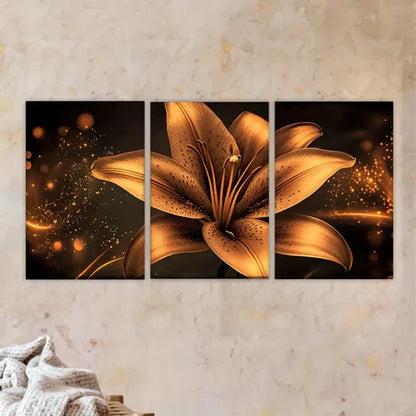 3pcs A painting of leaves and branches Wall Art Set Canvas Unframed - High Quality Print 100% Australian Made Wall Canvas - Bella Home Decor