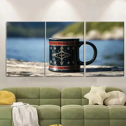 3pcs Fjords Mug Norway Mug Fjords Coffee Mug Metal Print Ready to Hang Art