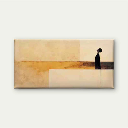 Abstract Beige Golden Brown Wall Art Canvas Office Home Room Framed 120x60cm