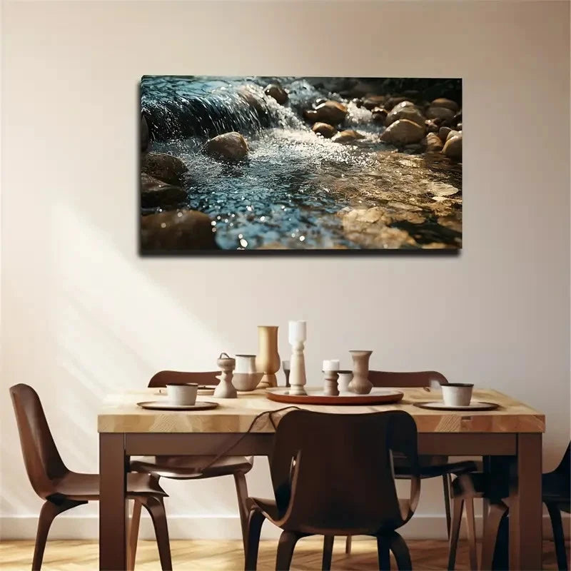 The Brown Rocks Distributed Wall Art Canvas Office Home Room Framed 120x60cm