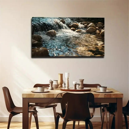 The Brown Rocks Distributed Wall Art Canvas Office Home Room Framed 120x60cm