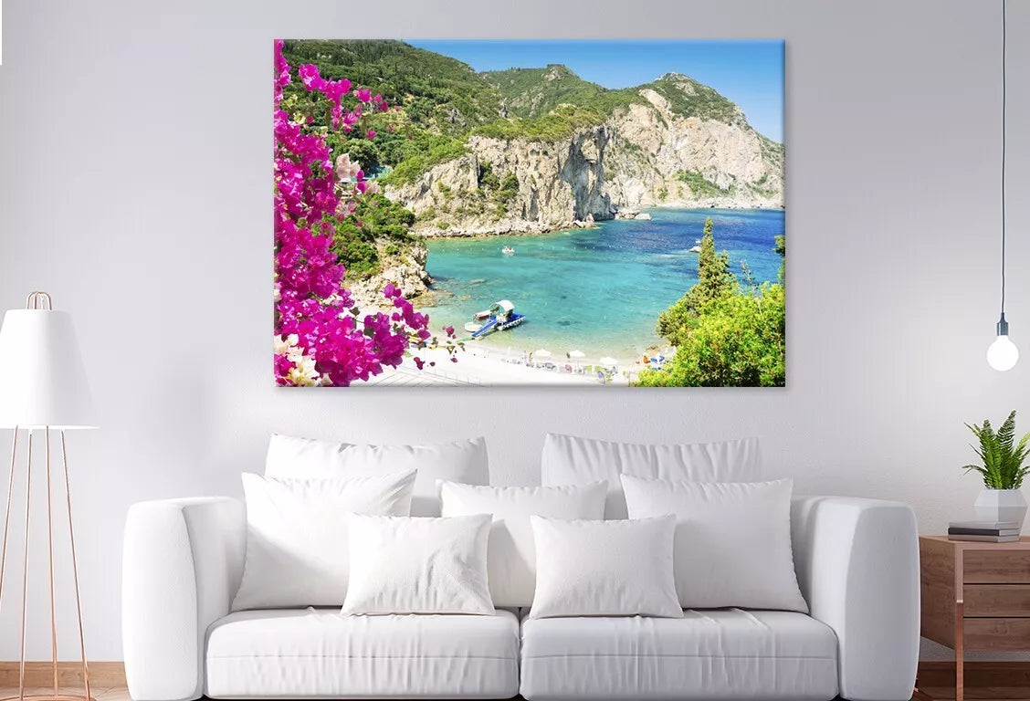 Amazing Beaches Of Corfu Greece Wall Art Decor 100% Australian Made - Bella Home Decor