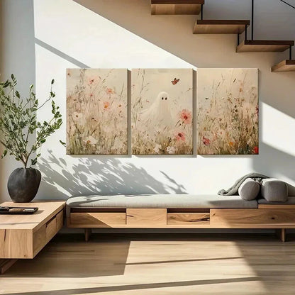 3pcs Artistic In Floral Field Ethereal Butterfly Metal Print Ready to Hang Art - Bella Home Decor
