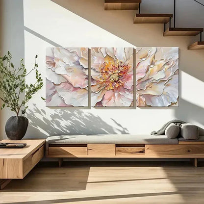 3pcs Floral Art Oil Painting Style Wall Art Set Canvas Unframed - High Quality Print 100% Australian Made Wall Canvas