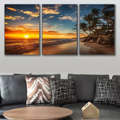 3pcs Mediterranean Seascape Wall Art Canvas Unframed - High Quality Print 100% Australian Made Wall Canvas