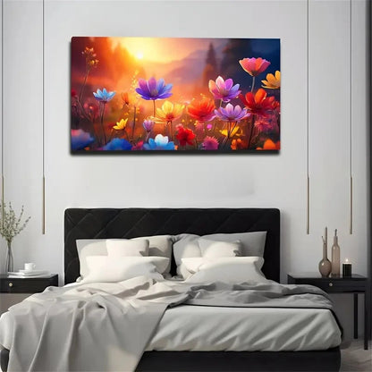 Beautiful Warm Sunshine Wall Art Canvas Office Home Room Framed 120x60cm