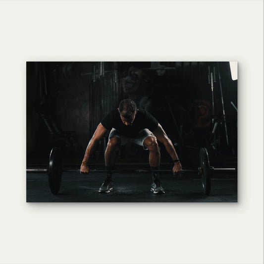 Heavy Dead-lift Weightlifting Fitness 5mm Plastic Poster Ready to Hang 90x60cm